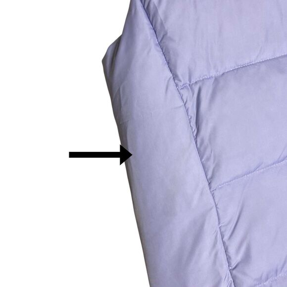 Lands End Down Puffer Vest Womens M 10-12 Purple Zip Pockets Gorpcore Outdoor - Picture 14 of 16